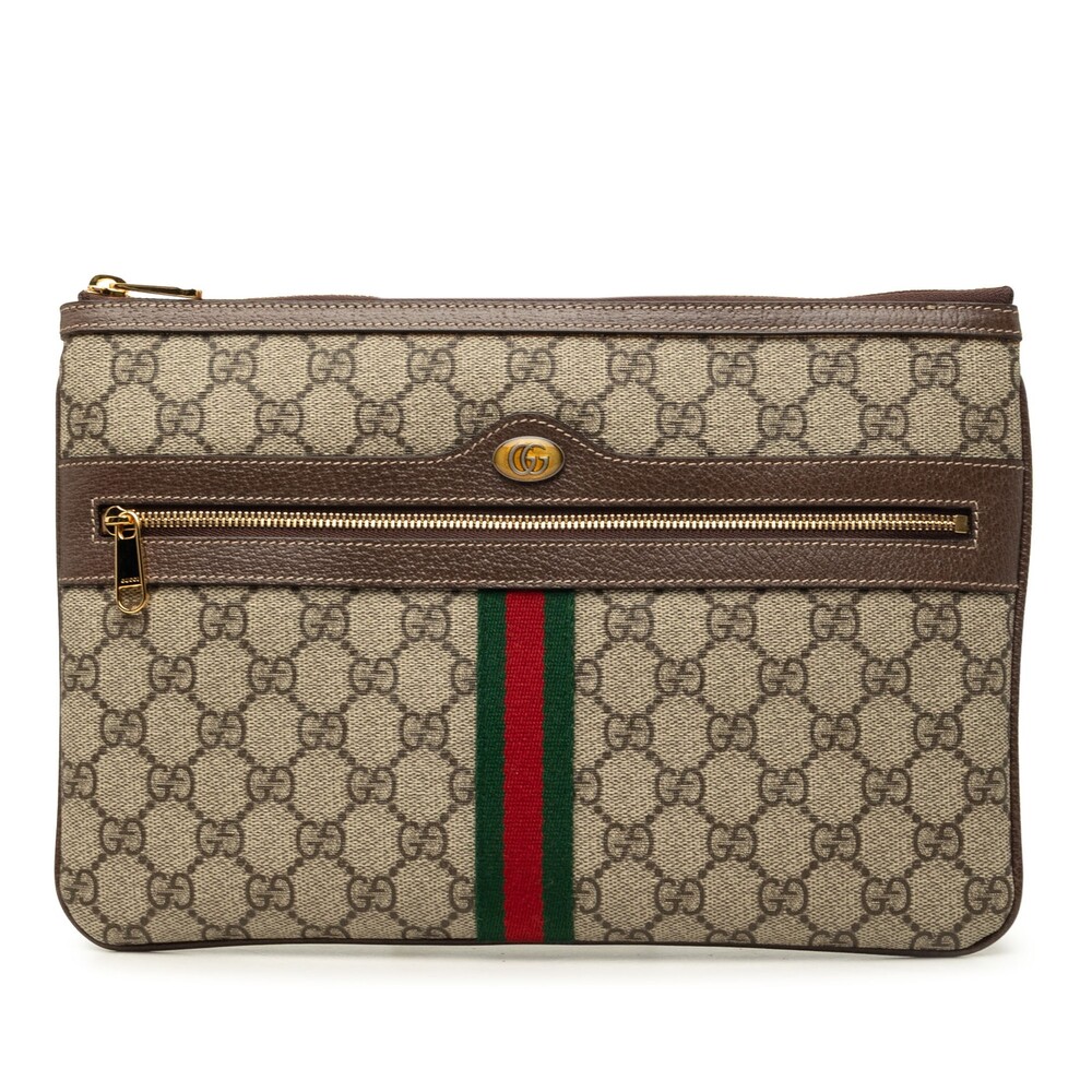 Gucci Gg Supreme Web Ophidia Clutch #338220G56B